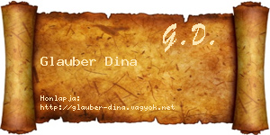 Glauber Dina névjegykártya